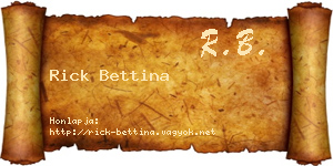 Rick Bettina névjegykártya